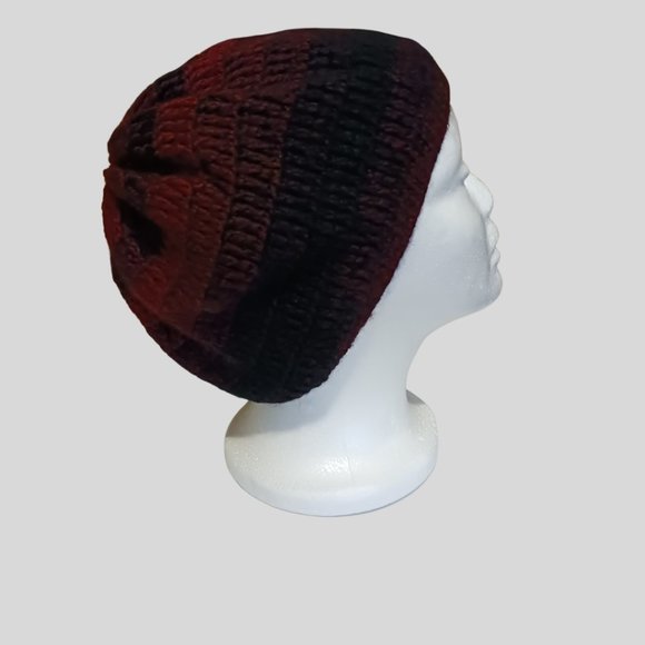 Unisex Beanie Black, Red, Burgundy - Picture 3 of 4